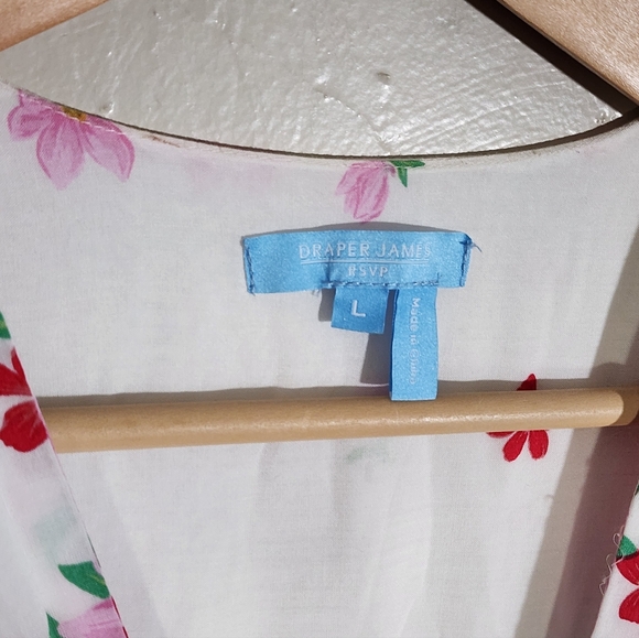 Draper James White Maxi Dress with Pink Floral Design - Picture 4 of 4